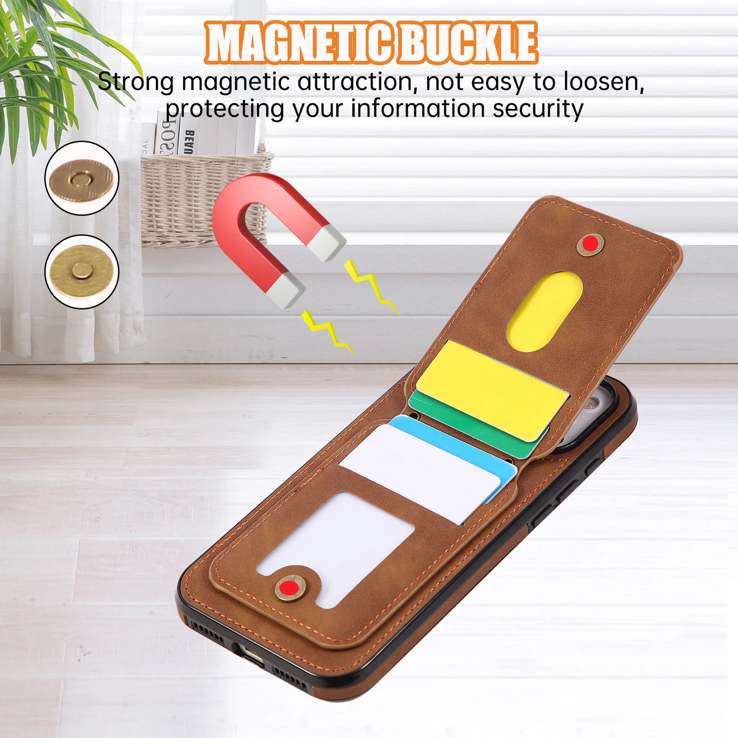 Crossbody Magnetic Vertical Cards Solt Wallet Flip Leather Case For iPhone 17 Pro Max 16 Plus 15 14 13 12 11 Lanyard Bag Cover