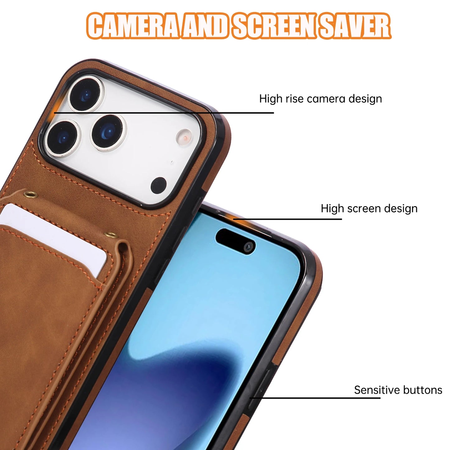 Crossbody Magnetic Vertical Cards Solt Wallet Flip Leather Case For iPhone 17 Pro Max 16 Plus 15 14 13 12 11 Lanyard Bag Cover