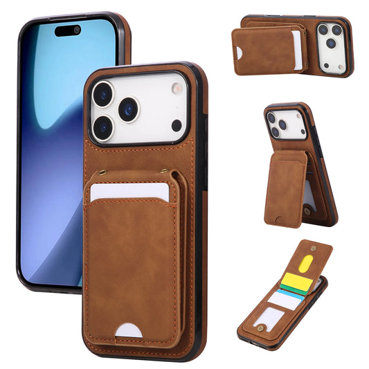 Crossbody Magnetic Vertical Cards Solt Wallet Flip Leather Case For iPhone 17 Pro Max 16 Plus 15 14 13 12 11 Lanyard Bag Cover