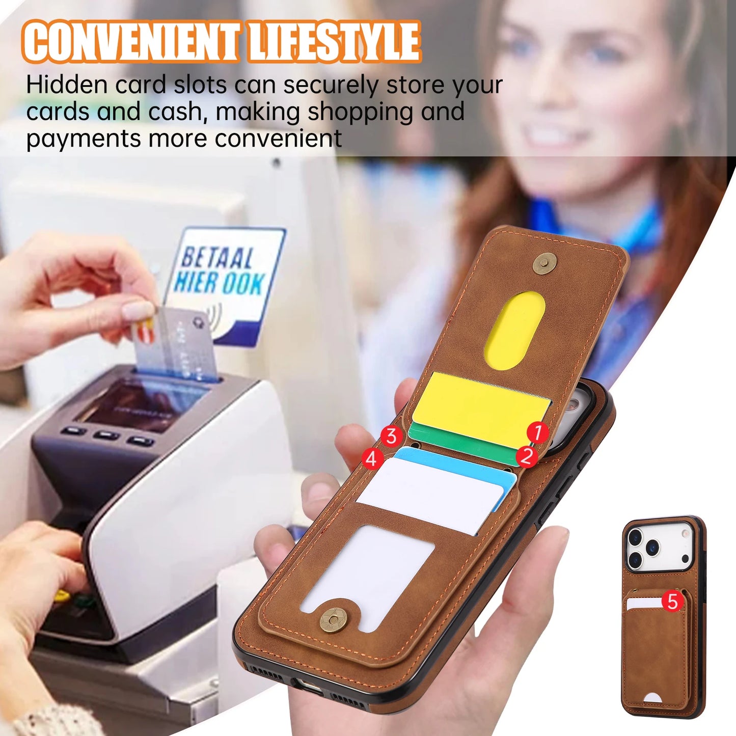 Crossbody Magnetic Vertical Cards Solt Wallet Flip Leather Case For iPhone 17 Pro Max 16 Plus 15 14 13 12 11 Lanyard Bag Cover