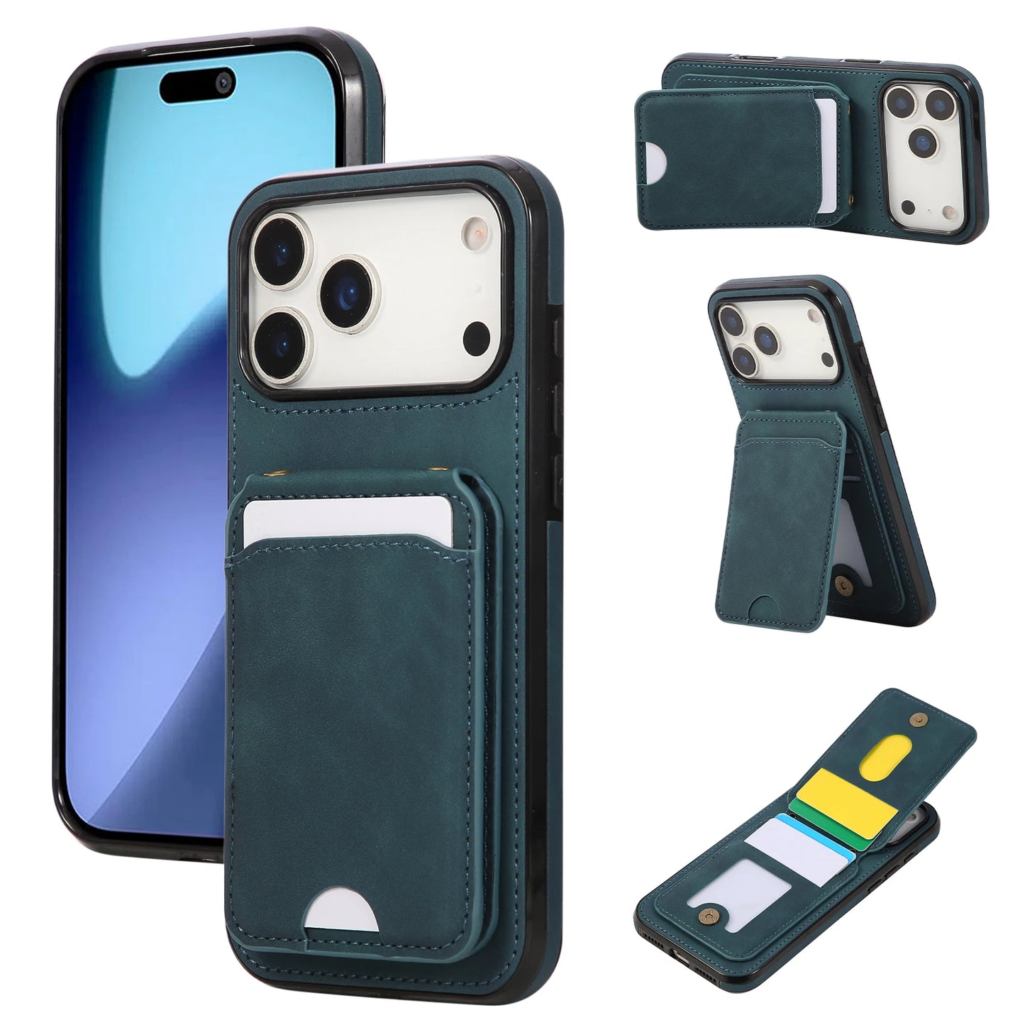 Crossbody Magnetic Vertical Cards Solt Wallet Flip Leather Case For iPhone 17 Pro Max 16 Plus 15 14 13 12 11 Lanyard Bag Cover